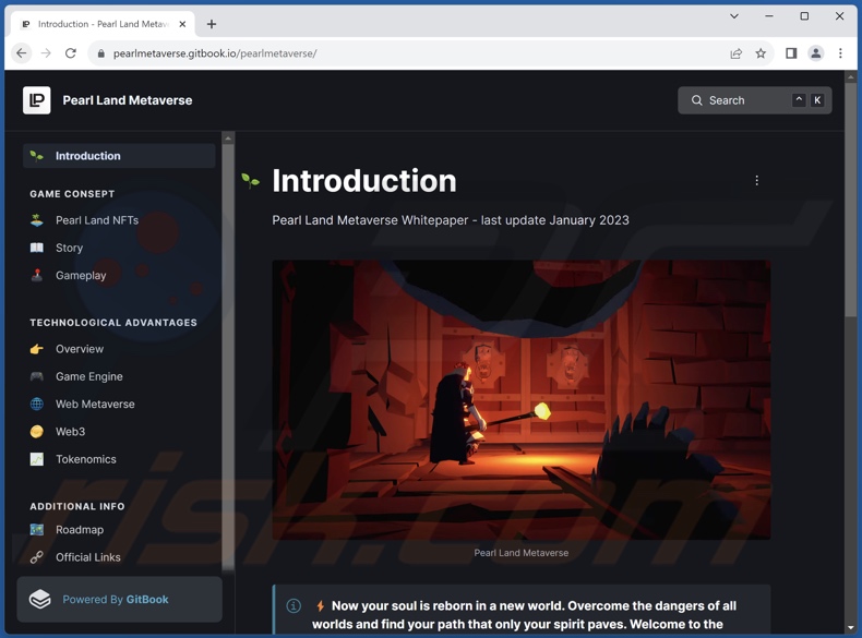 Pearl Land Metaverse Whitepaper website (PureLand rebrand)
