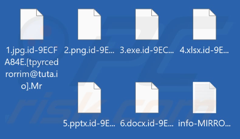 Fichiers cryptés par le rançongiciel MIRROR (extension .Mr)