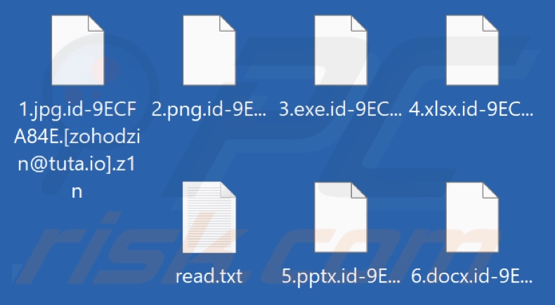 Fichiers cryptés par le rançongiciel Z1n (extension .z1n)