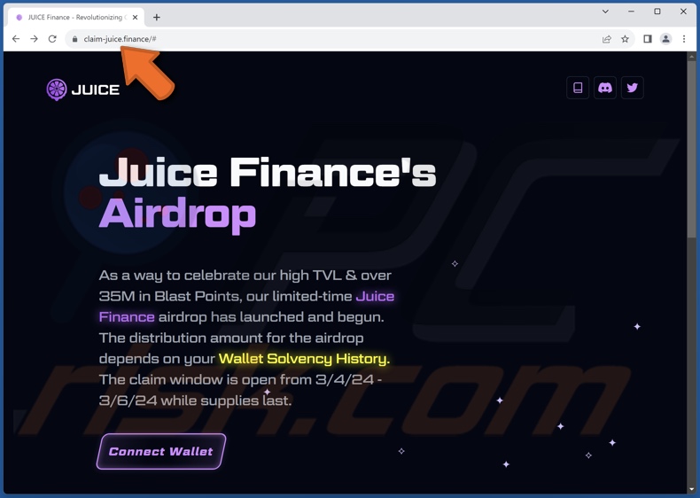 arnaque Juice Finance's Airdrop