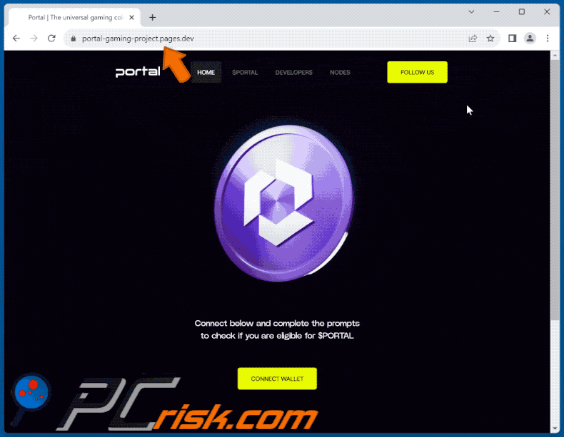 Apparition de l'escroquerie à l'éligibilité du chèque $PORTAL