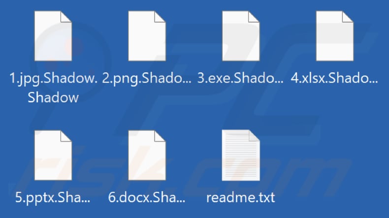 Fichiers cryptés par le ransomware Shadow (extension .Shadow ou Shadow.Shadow)
