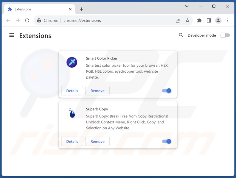 Suppression des extensions Google Chrome liées à sysredirector.com