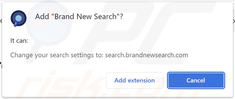 Brand New Search pirate de navigateur demandant des autorisations