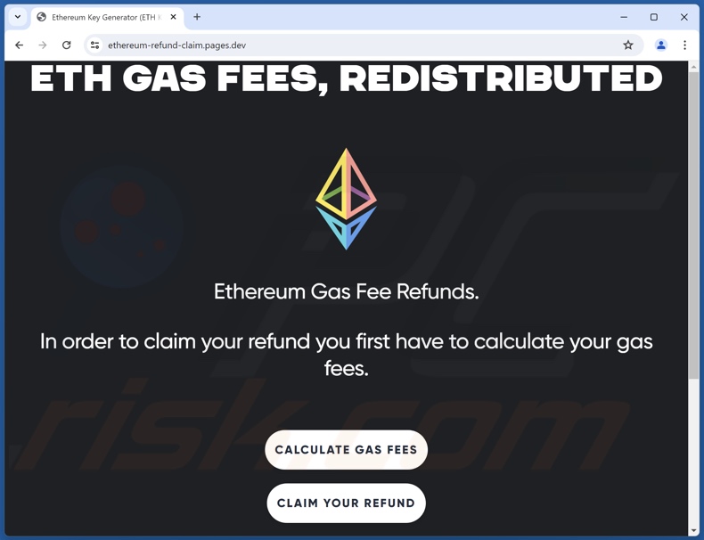 Ethereum Gas Fee Refunds escroquerie