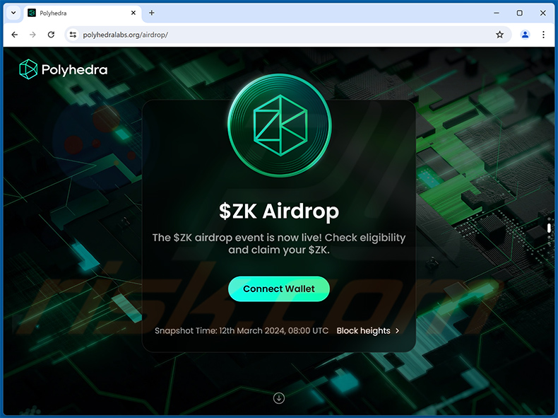 Polyhedra Network $ZK Airdrop site web de l'égouttoir - polyhedralabs[.]org
