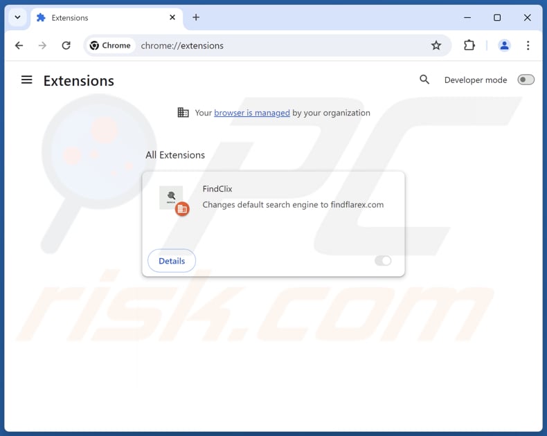 Suppression des extensions Google Chrome liées à findflarex.com