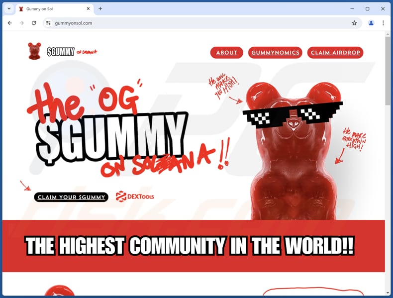 GUMMY airdrop arnaque vrai site web (gummyonsol.com)