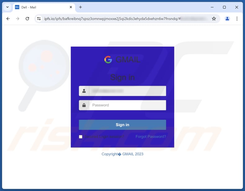 Last Day To Update Your Password Escroquerie par courriel page de phishing
