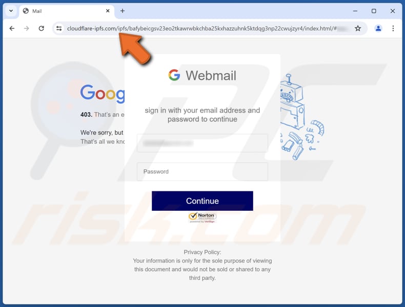 New Messages Notification Escroquerie par courriel page de phishing