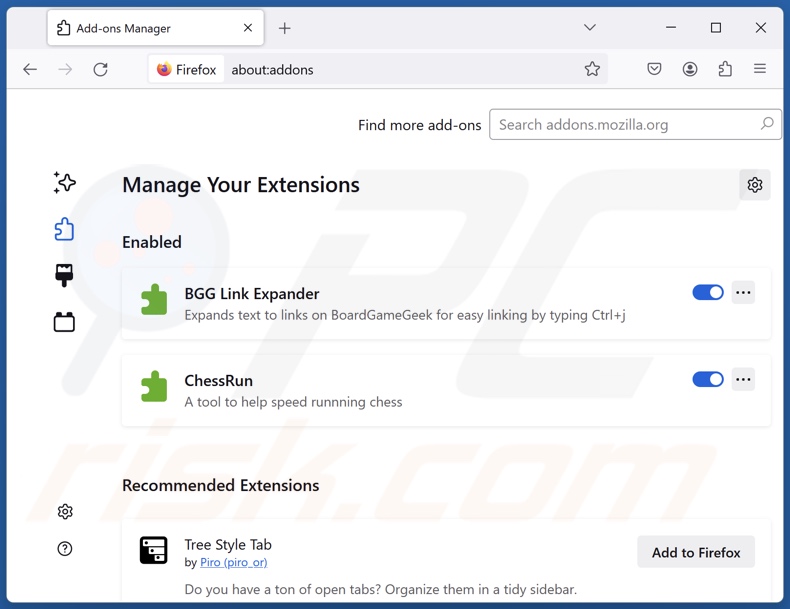 Suppression des extensions Mozilla Firefox liées à quest-finder.com