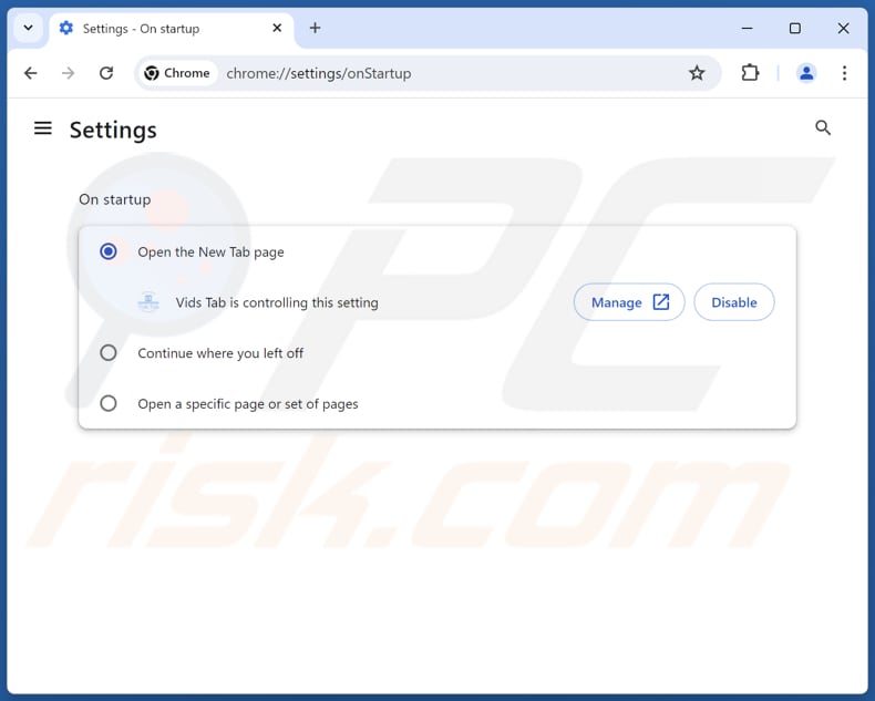 Supprimer search.media-tab.com de la page d'accueil de Google Chrome