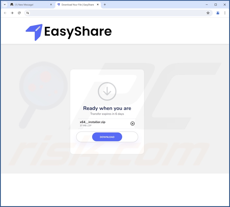Site web utilisé pour promouvoir TruoApp PUA