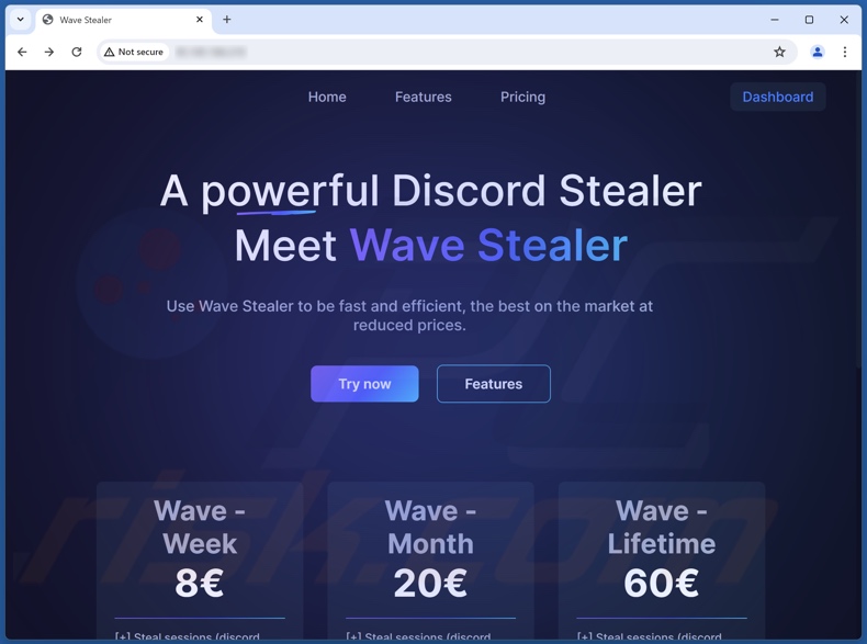 WaveStealer Promotion des logiciels malveillants en ligne