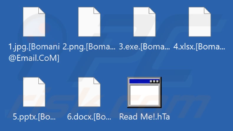 Fichiers cryptés par Lord Bomani ransomware (.[Bomani@Email.CoM] extension)