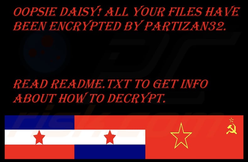 PartiZAN32 ransomware papier peint