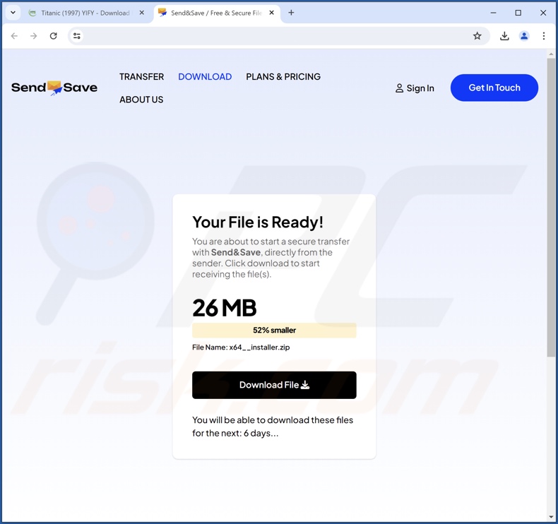 L'application indésirable PubSurf fait la promotion d'une page web trompeuse
