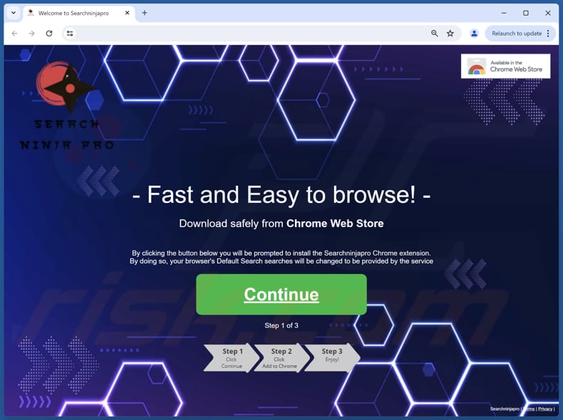 Site web utilisé pour promouvoir le pirate de navigateur Searchninjapro