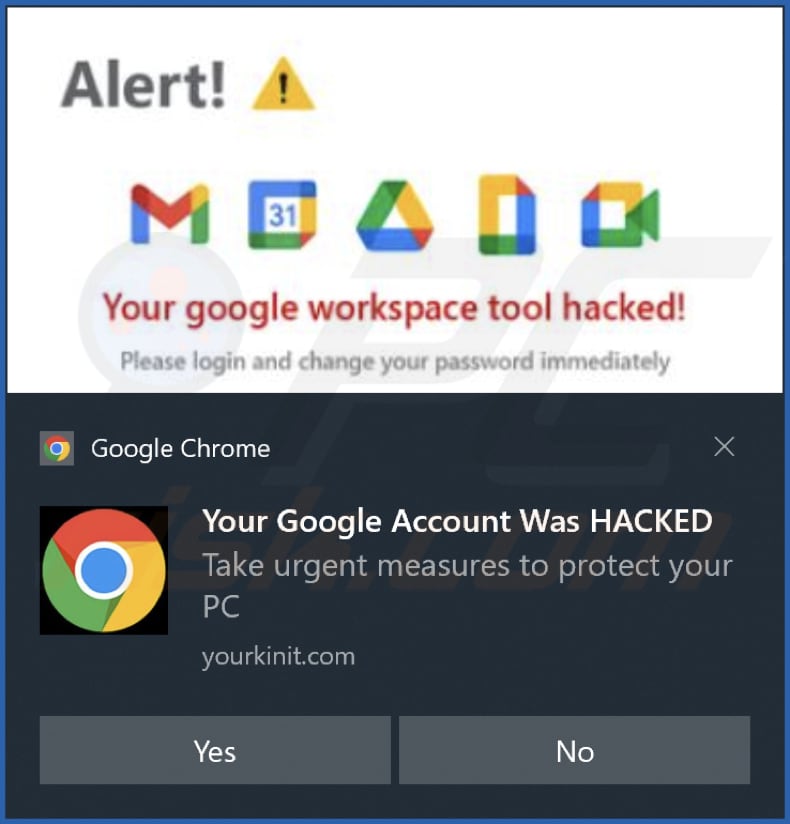 yourkinit.com notification trompeuse