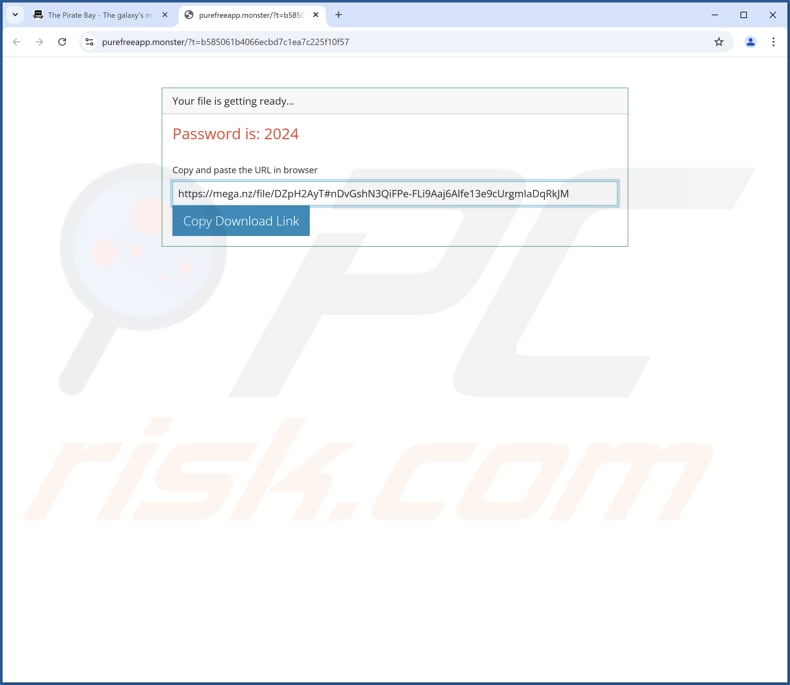 Niwp App application indésirable promouvant un site web