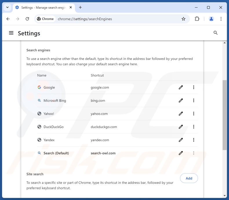 Suppression de search-2go.com du moteur de recherche par défaut de Google Chrome