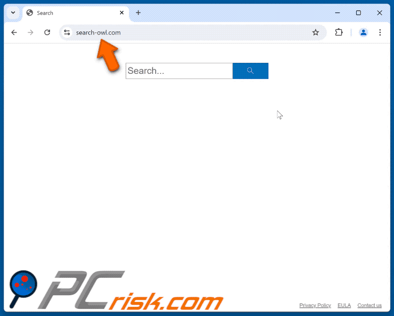 search-owl.com redirigeant via search-2go.com avant d'atterrir sur Yahoo (GIF)