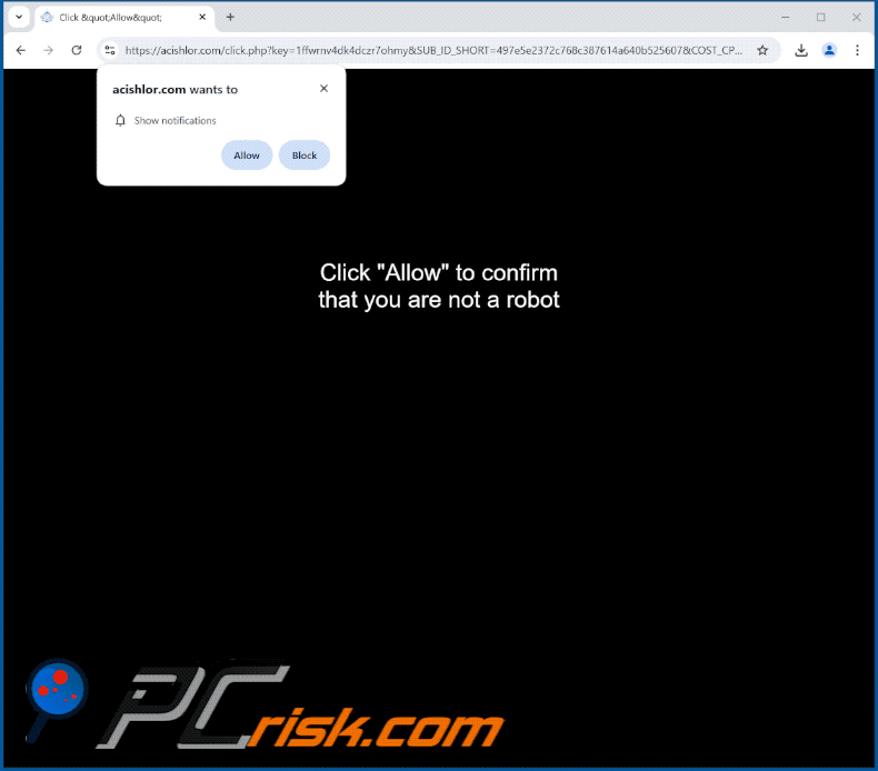 acishlor[.]com website apparence (GIF)