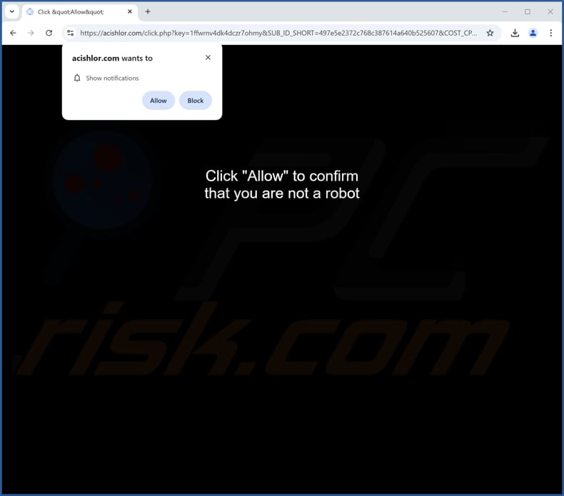 acishlor[.]com publicités
