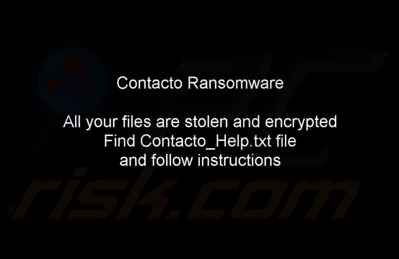 Contacto ransomware papier peint