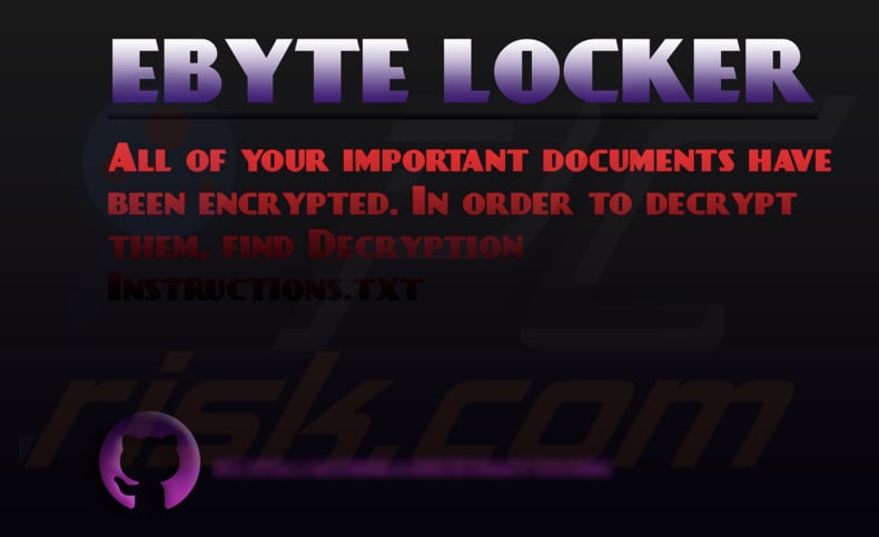 EByte Locker ransomware papier peint