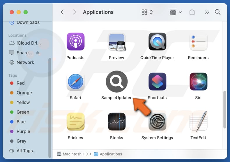 SampleUpdater logiciel publicitaire