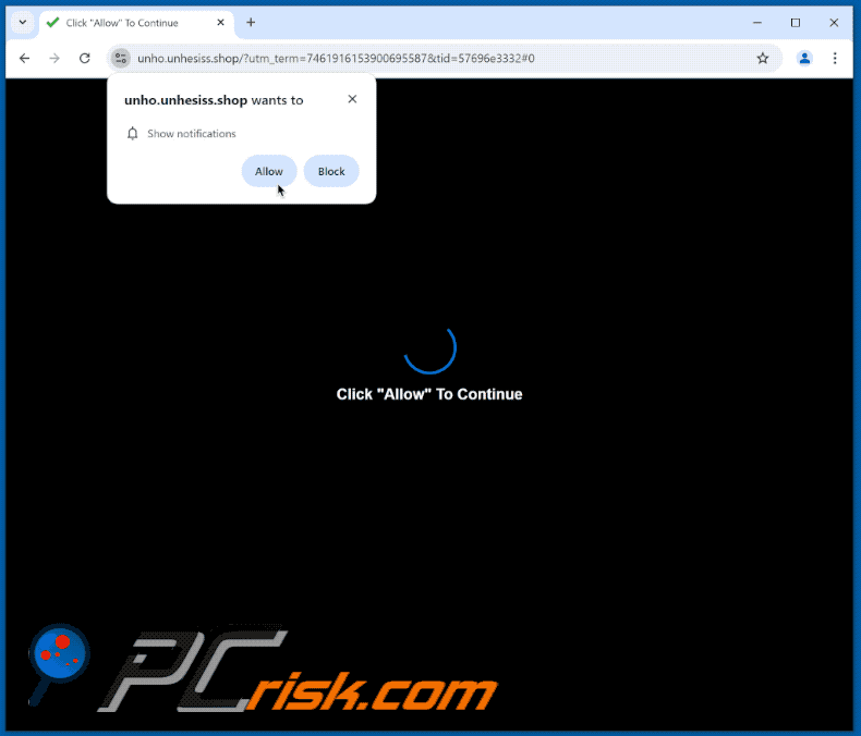 unhesiss[.]shop website apparence (GIF)