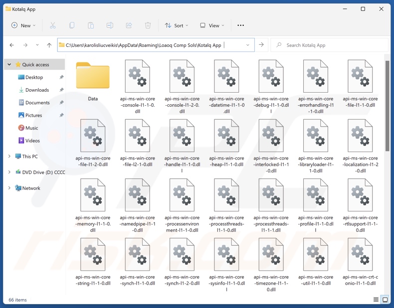 Kotalq App dossier d'installation de l'application non désirée