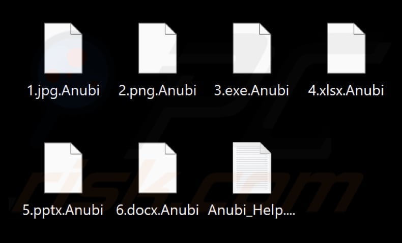 Fichiers cryptés par le ransomware Anubi (extension .Anubi)