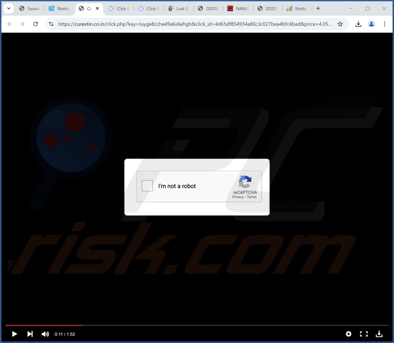 curestin.co[.]in pop-up redirections