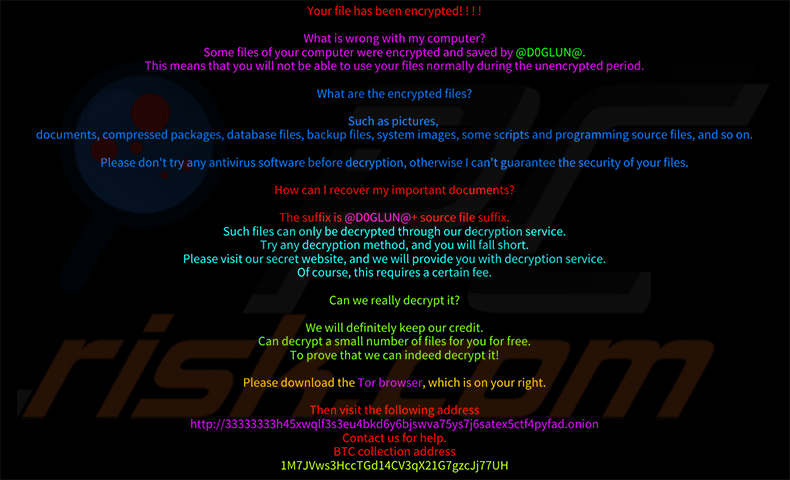 D0glun ransomware fond d'écran (2025-03-12)