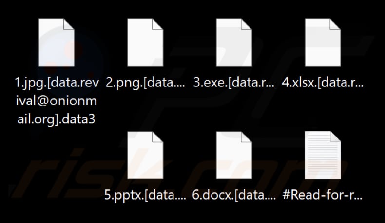 Fichiers cryptés par le ransomware Data (extension .data3)