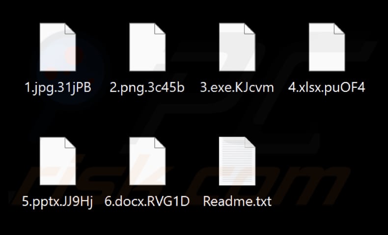 Fichiers cryptés par MattVenom ransomware (extension aléatoire)