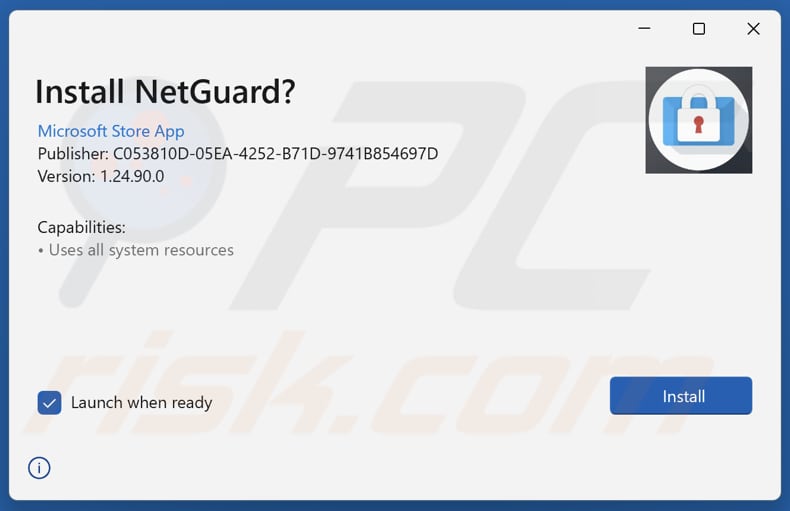NetGuard PUA configuration de l'installation