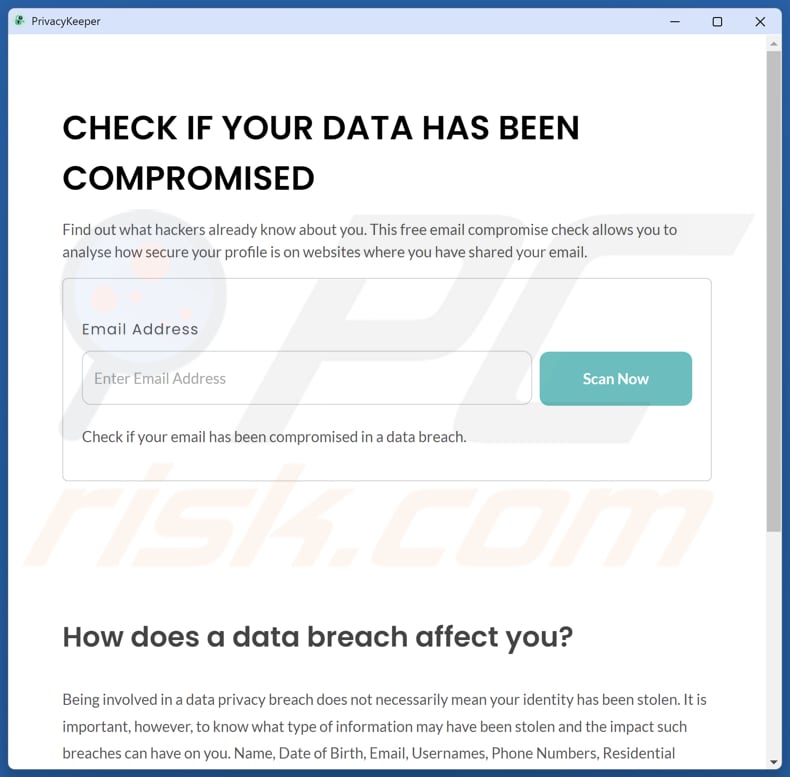 PrivacyKeeper application potentiellement indésirable