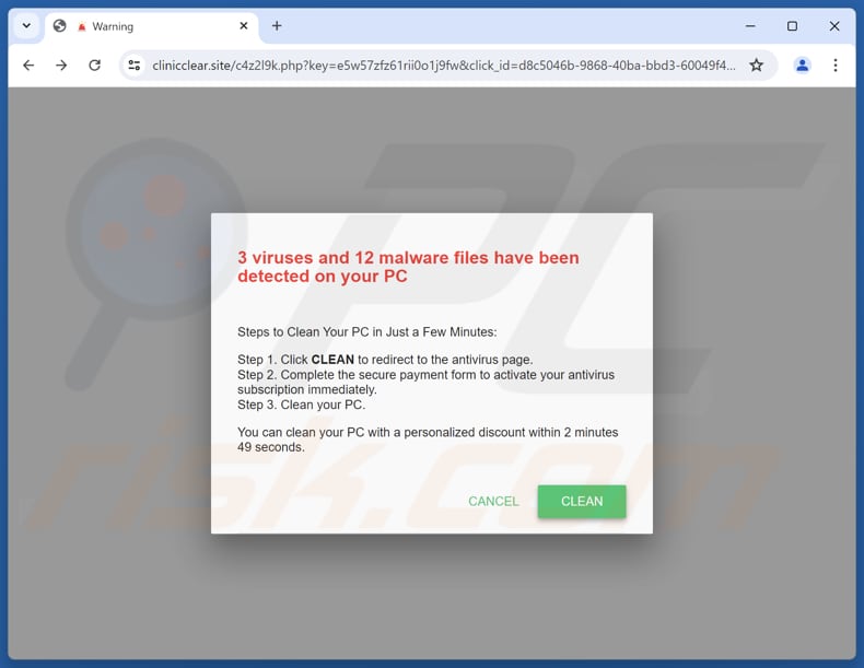 Viruses And Malware Files Have Been Detected escroquerie