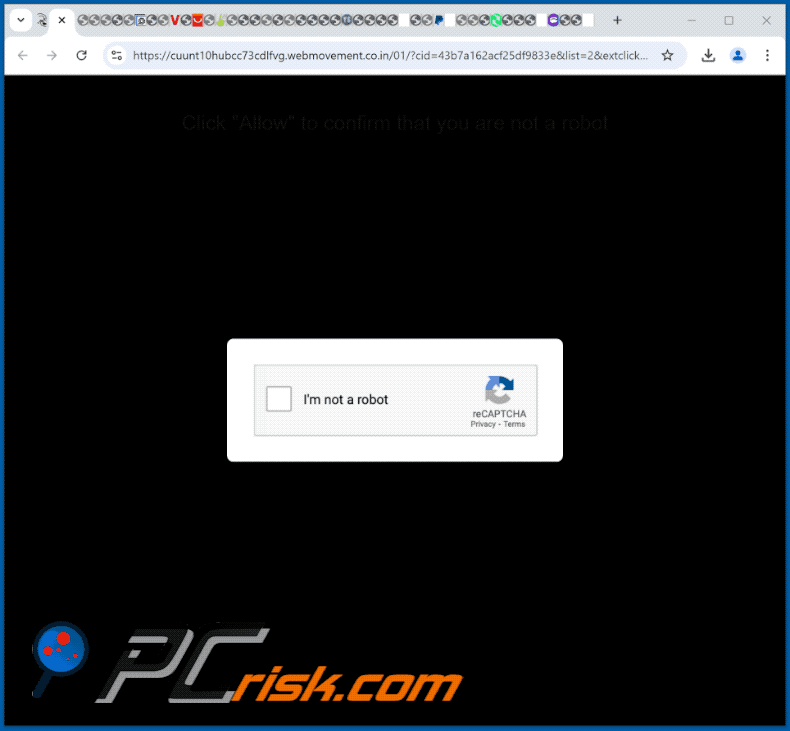 webmovement.co[.]in apparence du site web (GIF)