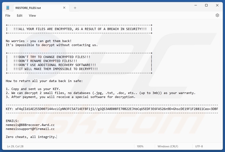 888 ransomware note de rançon (!RESTORE_FILES!.txt)