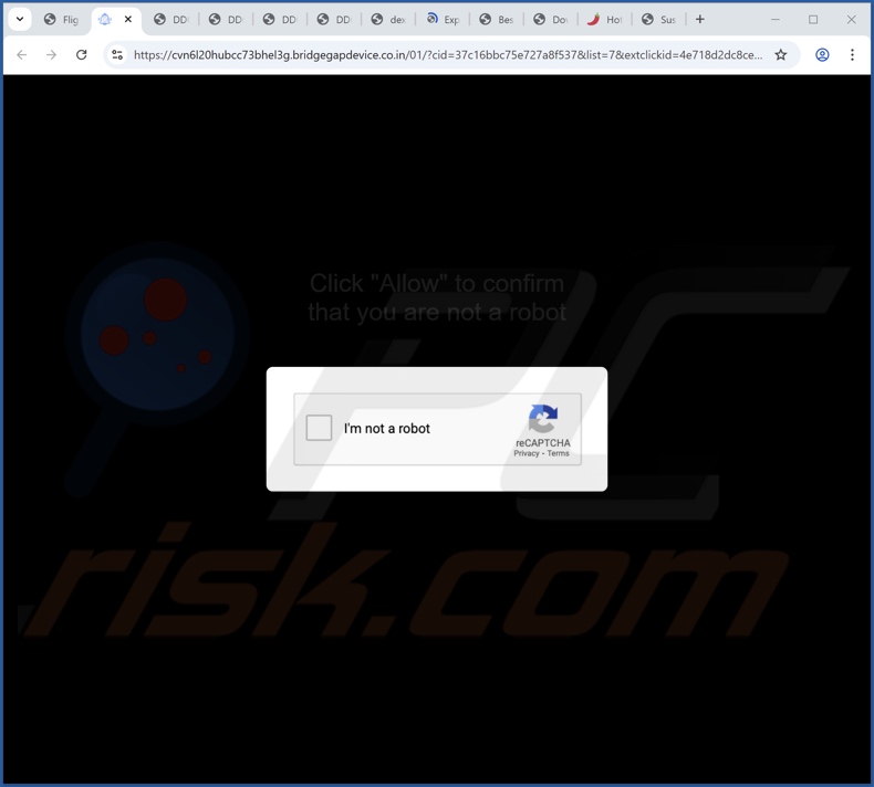 bridgegapdevice.co[.]in pop-up redirections