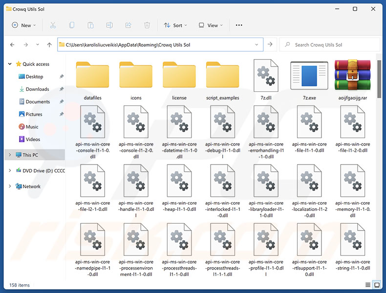 Crowq Utils Sol dossier d'installation d'applications indésirables