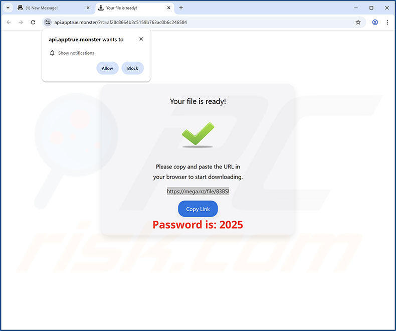 Site web utilisé pour promouvoir Crowq Utils Sol PUA (apptrue[.]monster)