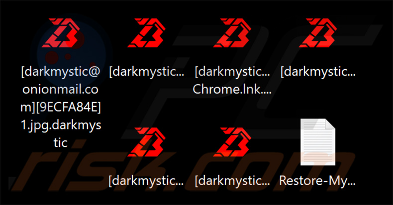 Fichiers cryptés par le ransomware DarkMystic (BlackBit) (extension .darkmystic)