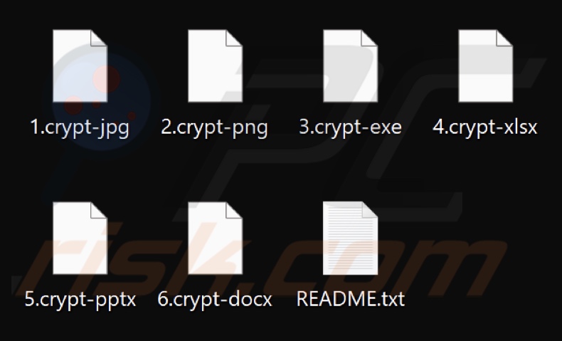 Fichiers cryptés par le ransomware FMLN (extension .crypt-[original_extension])