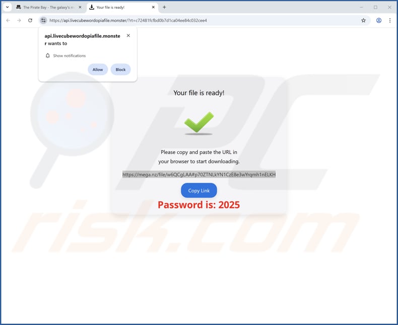Site web utilisé pour promouvoir Ginapc Quor Utils PUA