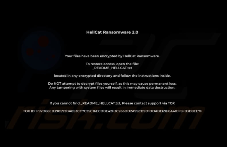 HellCat ransomware papier peint